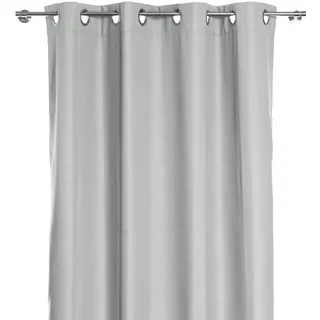 Ventanara® Verdunkelungsvorhang 100% raumverdunkelnd Blickdicht Ösen Vorhang Thermo einfabrig 1 Stück 135x240cm (Grau)