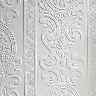 K&L Wall Art Anaglypta Tapeten mit 3D Struktur | Ornament Strukturtapete mit Tiefeneffekt | Vintage Barocktapete | überstreichbare Vliestapete mit Prägung (Louisa, weiß)