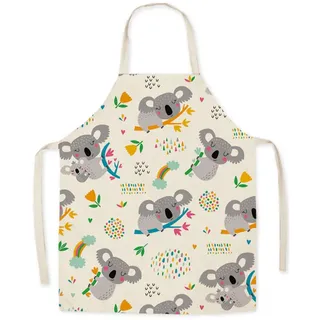 Eyands Kinderschürze zum Kochen und Backen - Niedliche Leinenmuster-Küchenschürze für Kinder zum Kochen und Malen, Gartenschürze - chila