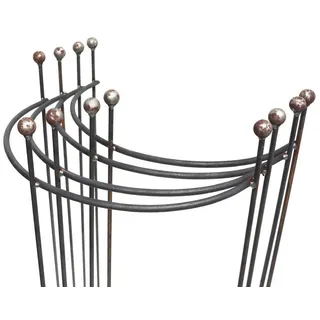 Hirsch Terracotta Rankgitter 4x Staudenhalter halbrund Kugel 45/90 cm massiv, 4 St., 4er SET in einem Paket beige