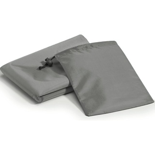 Picknickdecke PES ultraleicht 200x200 grau Polyester Schlaufen Sandheringe Tasche
