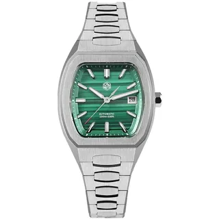 San Martin PT5000 Automatik-Herrenuhr, quadratisch, 39,5 mm, Gehäuse aus 316L-Edelstahl, wasserdicht bis 100 m