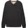 1038427 Basic Knit Pullover Mit V-ausschnitt Black Grey Melange L