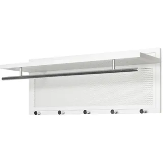 Haku-Möbel Wandgarderobe 75 x 30 x 26 cm Weiß