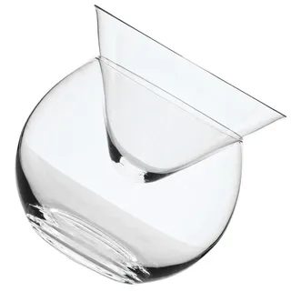 AUTSUPPL Glasschale mit Eisaufbewahrungsschale und 170ml Kapazität Elegante Salatschüssel aus Glas als Fruit Bowl für Gekühlte Speisen und Desserts Zuhause
