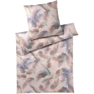 Bettwäsche ELEGANTE "Copacabana", rosa (pastell), B/L: 135cm x 200cm, 1 Stk., 1 Stk., Satin, B/L: 80cm x 80cm, 2 Stk., Satin, Obermaterial: 50% Baumwolle, 50% Viskose, Bettwäsche, Bettwäsche, angenehmes Hautgefühl