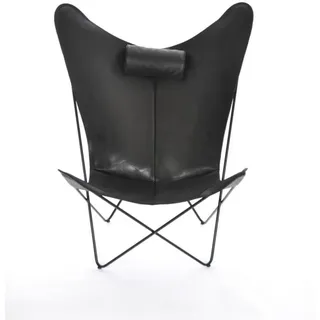 KS Chair Ledersessel Stahl schwarz, Schwarz
