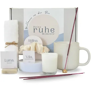 Wellness Geschenkbox für Frauen – Luxuriöses Spa Geschenkset zu Weihnachten mit Tasse, Duftkerze, Handtuch & Seife – Perfektes Weihnachtsgeschenk & Wohlfühl-Set für Frauen