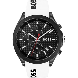 BOSS Chronograph Quarz Uhr für Herren mit Weisses Silikonarmband - 1513718