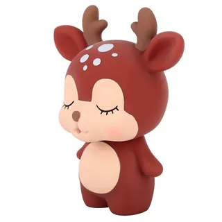 Akozon Creative Brown Rehkitz Silikon-Spardose – Bezaubernde Hirsch-Wohndekoration, Einzigartiges Sparglas für Kinderzimmer, Niedliche Tierbank – Ideales für und