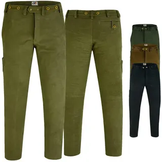 German Wear Lederhose GW604 Lange Jagdhose Jagdlederhose Jägerhose Nubukleder grün 54/XL