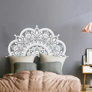 Wandtattoo, ablösbar, Mandala-Stil, für glatte Anwendungen, Weiß