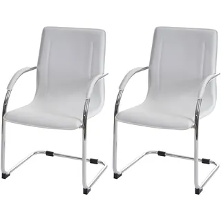 MCW Esszimmerstuhl Perm-F Metall weiß 2er Set