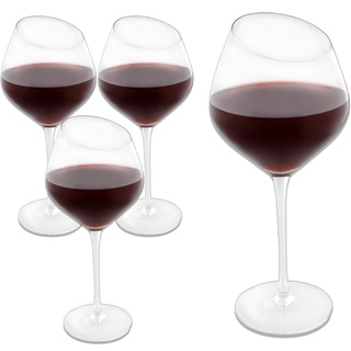 G Francis Großes "Rotwein"-Gläser-Set mit 113 - 590 ml, abgeschrägter Rand, Weinglas mit langen Stielen