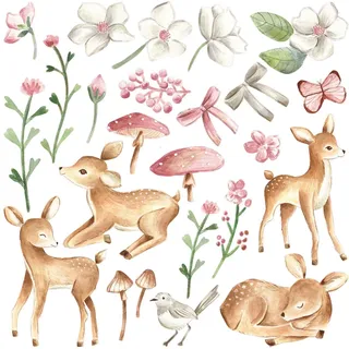 WANDAUFKLEBER 80x118cm - Waldtiere