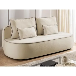 S-Style Kindersofa Vero 210 x 90 x 98 cm Buche/Birke Teilmassiv beige