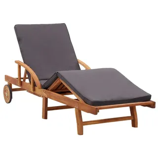vidaXL Sonnenliege 114 x 62 x 25 cm Braun