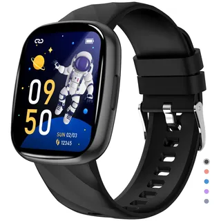 PTHTECHUS Kinder Smartwatch für Jungen Mädchen, 1.75 HD Voll Touchscreen Fitnessuhr, IP68 wasserdichte Fitness Aktivitäts Uhr Schrittzähler, Wecker, 42 Sportmodi, Kinderuhr Telefon für Teenager