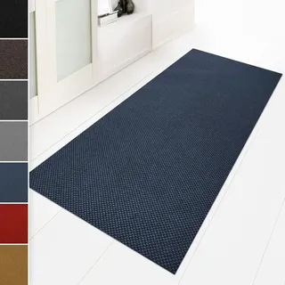 Floordirekt Schmutzfangmatte 120 x 200 cm Blau, ideal auch als Schmutzfangteppich nach Maß, Teppich Flur Läufer, Küchenteppich - waschbar rutschfest, Sauberlaufmatte, Meterware (Hong Kong)