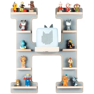 BOARTI Kinderregal Buchstabe H  für Toniebox Holz grau
