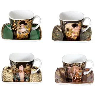 Goebel Espressotasse Gustav Klimt, Porzellan, Echtgolddekor, Mehrfarbig, Klimt, H: 6.5cm