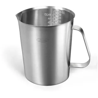 luxuskollektion Newness Edelstahl-Messbecher mit Griff, 1500 ml (48 oz, 6 Cups) 1500 ML (48 OZ, 6 Cup)