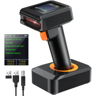 Tera 2D Barcode-Scanner kabellos Bluetooth mit Ladestation