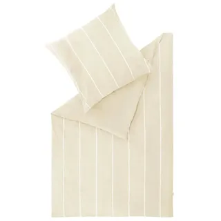 Esprit Flanell Gestreift Baumwolle Beige 155 x 220 cm + 40 x 80 cm/80 x 80 cm