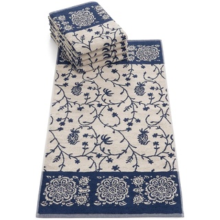 Bassetti Brenta Handtuch aus 100% Baumwolle in der Farbe Blau B1, Maße: 50x100 cm - 9326103