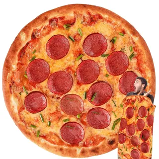 FainFun Pizza Decke Rund, Burrito Blanket, Decken für Sofa, Warme Tortilla Decke Baby für Alle Jahreszeiten, EIN Geschenk für Freunde und Kinder 160cm(63in)
