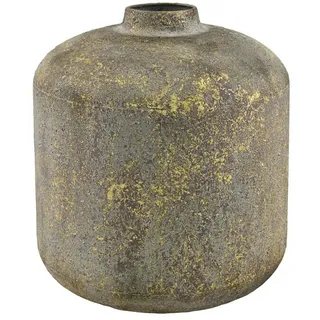 Vase  (Ø x H: 23 x 25 cm, Metall, Antik Gold)