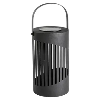 Dehner Laterne Kunststoff, Metall Ø15 x H37 cm inkl. Dämmerungssensor schwarz