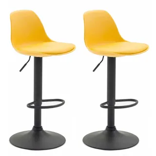 deluke Barhocker LUNOR 39 x 43 x 82 cm Gelb/Schwarz