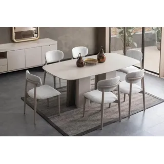 aea Moderne Essgruppe Elegantes Esszimmer Set Esstisch mit stilvollen Stühlen