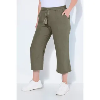 Ulla Popken Funktionshose 7/8-Leinenhose grün 52