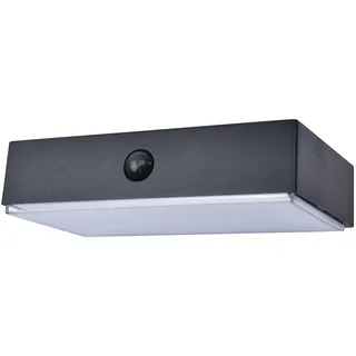 Solar Außenwandleuchte Fadi,Smart Home Außenlampe m.Bewegungsmelder,dimmbare Außenleuchte,Up&Down Wandlampe aus Aluminium in Schwarz,App-Steuerung,kompatibel mit Alexa/Google,einstellbare Lichtfarbe