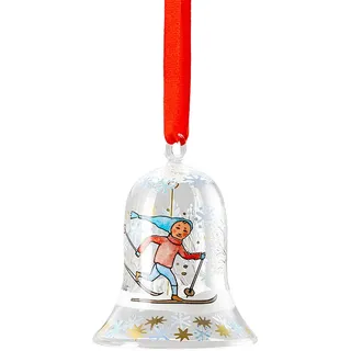 Hutschenreuther Glasglocke, Glas, Dekoriert, 7 cm