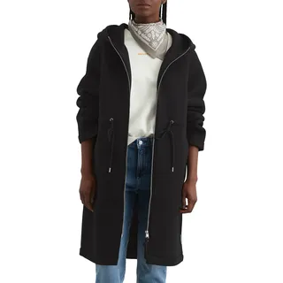 Marc O'Polo Denim Damen Parka mit Kapuze knielang, Schwarz (Black), L - L