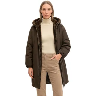 Kurzmantel MARC O'POLO "aus recyceltem Polyester", Damen, Gr. 34, braun (burnt coffee), Obermaterial: 100% Polyester. Futter: 100% Polyester, unifarben, relaxed fit, Bündchen, Mäntel Kurzmantel