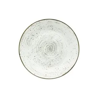 Essteller flach grau Porzellan D: ca. 26,5 cm - Grau