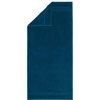 Egeria Handtücher Manhatten Gold, Frottier (1-St), Uni Programm mit Streifenbordüre, reine Baumwolle blau 100 cm x 150 cm