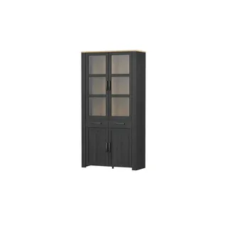 Forte Doppelvitrine 106,4 x 42 x 205,4 cm Mehrfarbig