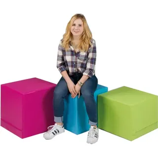 Polsterhocker CUBE mit Stoff- oder Kunstlederbezügen
