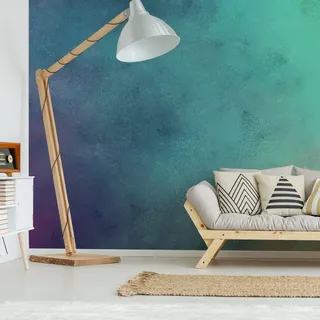 Muralo VLIES FOTOTAPETE 416x254 TAPETE Wandtapeten Blauer Türkis Ombre Hintergrund Wohnzimmer Schlafzimmer Moderne Wandbilder XXL Wand Dekoration Abstrakt Luxus Br. 416 cm x Hö. 254 cm