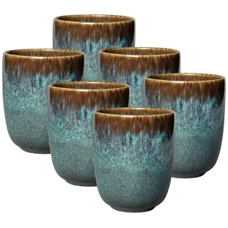 like. by Villeroy & Boch Geschirr-Set Lave glace Becher ohne Henkel 0,4 l Set6, Steingut