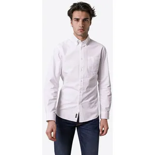 Pierre Cardin Langarmhemd mit Button-Down-Kragen weiß M