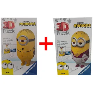 Ravensburger 3D-Puzzle Ravensburger Minions Stuart + Kevin 3D-Puzzle The Rise of Gru 59 Teile, Puzzleteile bunt