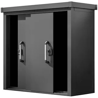 primeyard GFP Primeyard Geräteschrank LEON Metall Gartenschrank inkl. Boden, anthrazit 180x78x161 cm