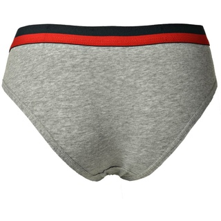 FILA Damen Slip, Vorteilspack - Regular Waist Panties, Logo-Bund, Cotton Stretch, uni, XS-XL Grau S 1 Slip (1x1S)
