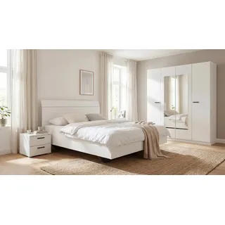 Rauch Möbel Florenz, Schlafzimmer-Set, Farbe Weiß, 4-teilig